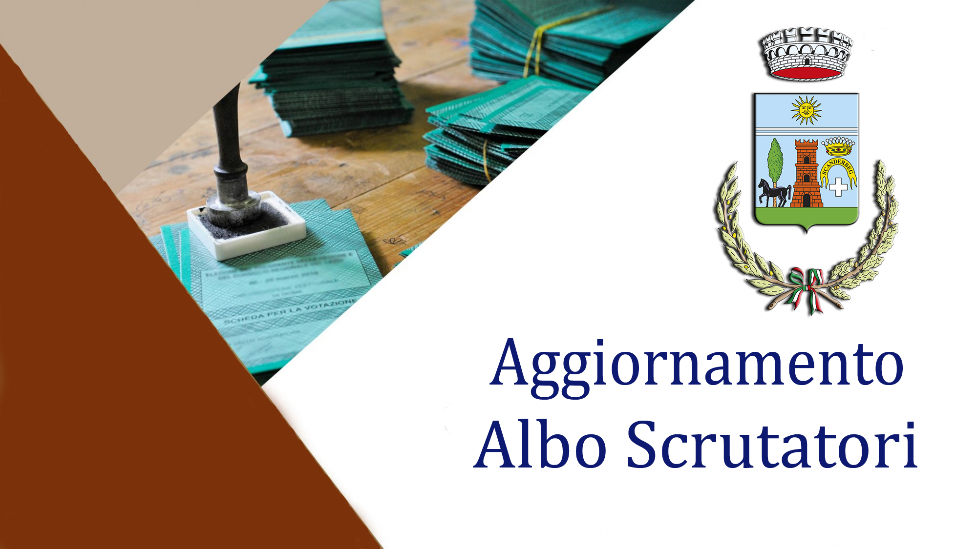 Aggiornamento Albo unico delle persone idonee all'ufficio di scrutatore di seggio elettorale